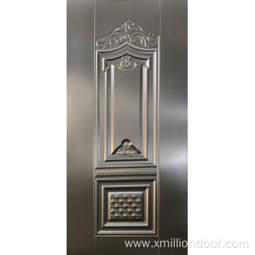 Decorative steel door skin